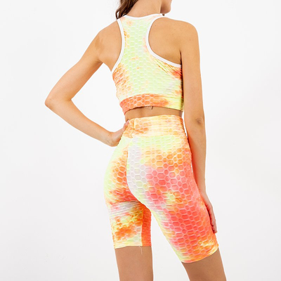 Dámská dvoudílná sportovní sada Orange Tie Dye - oblečení