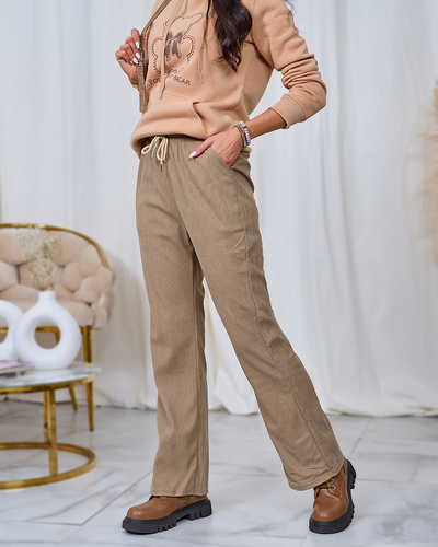 Жіночі вельветові штани Royalfashion хакі