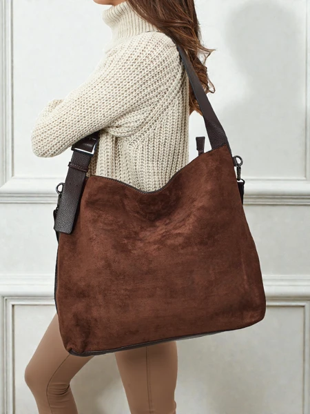 Dámská shopper kabelka eko semišová Donenn