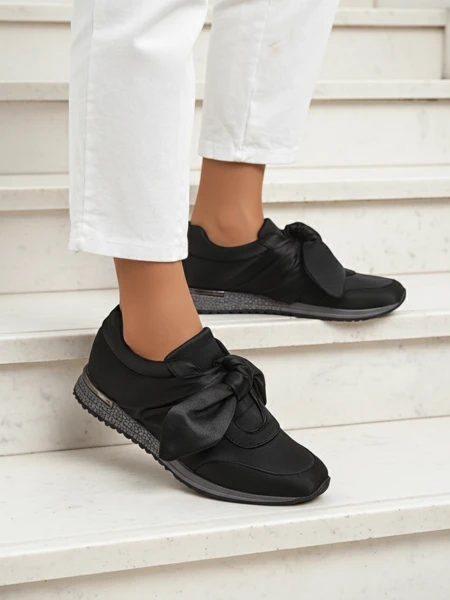 Royalfashion Dámské tenisky s mašlí Socca