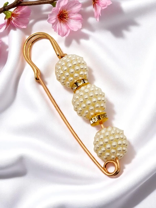 Декоративна жіноча брошка з перлинами Triple Pearl