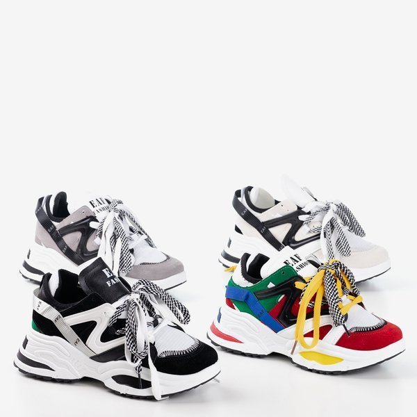 OUTLET Různobarevné dámské tenisky se silnou podrážkou Eafi - Obuv