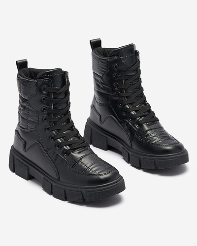 OUTLET Чорні жіночі неутеплені черевики Qertera- Footwear