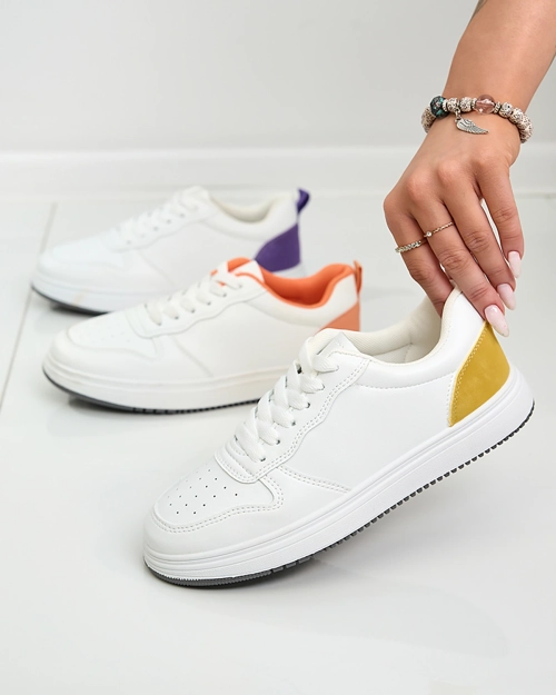 Royalfashion Біло-жовті класичні спортивні кросівки Colorburst Classics