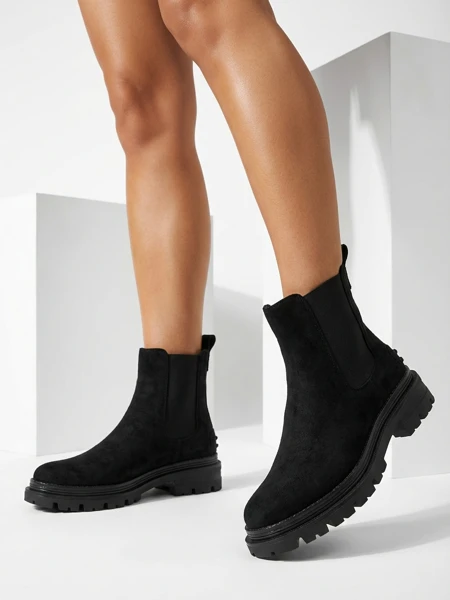 Royalfashion Černé dámské zateplené boty Comfy Walk