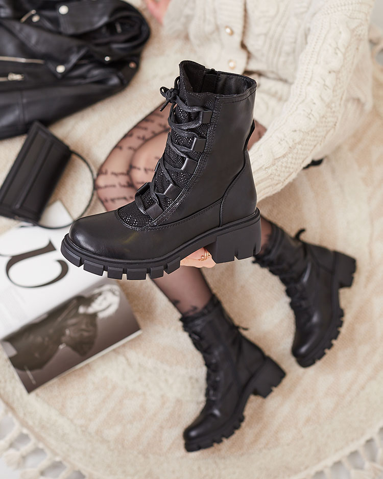 Royalfashion Dámské kozačky na nízkém sloupku Opoyar