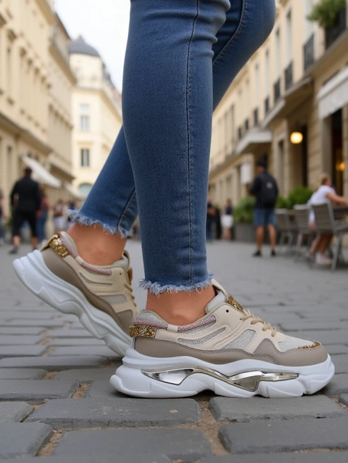 Royalfashion Жіночі кросівки з товстою підошвою Lesalli