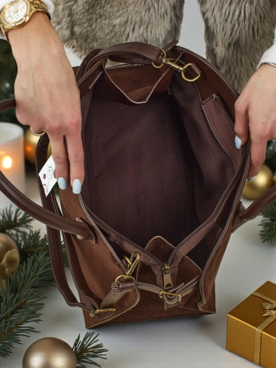 Dámská shopper kabelka eko semišová Dorelle