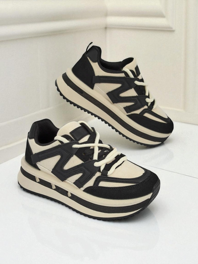 Dámské platformové tenisky Selene Nero z ekologické kůže černé