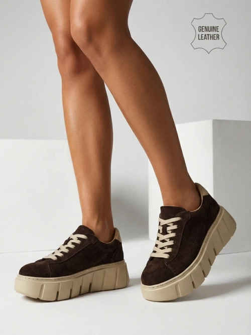 Спортивні жіночі снікерси з натуральної шкіри Eller