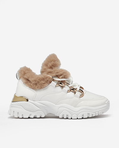 Royalfashion White Carucca zateplené dámské tenisky