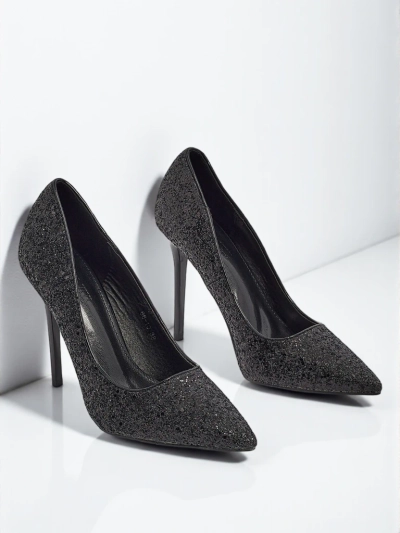 Dámské eko kožené lodičky s brokátom Zavrimea