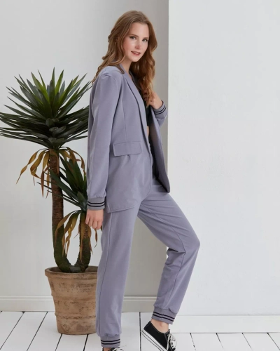 Royalfashion Fialová dvoudílná dámská souprava