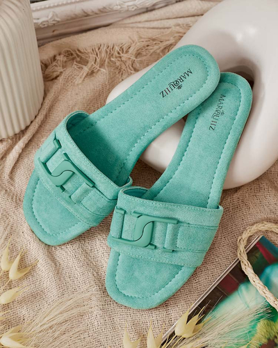 Жіночі шльопанці Royalfashion Mint з пряжкою Rydr