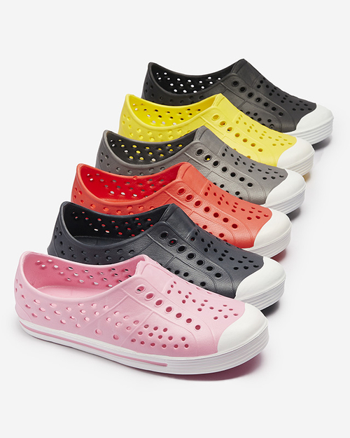 Жовті ажурні дитячі гумові кеди Jiteri - Взуття