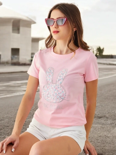 Royalfashion Жіноча бавовняна футболка з кроликом Say Be Real