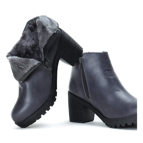 Szare botki na słupku Nightcall - Obuwie