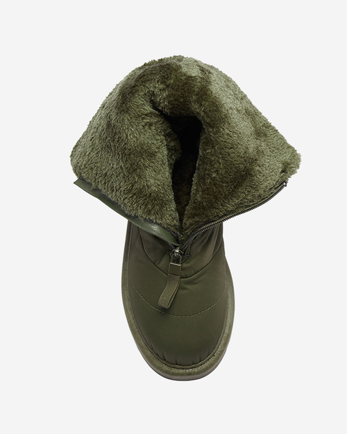 Темно-зелені жіночі черевики а-ля снігоступи Tirigga- Footwear