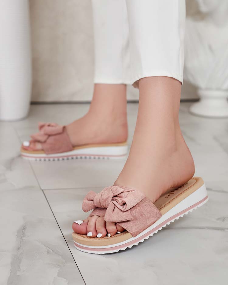 Royalfashion Dámské žabky s mašlí Erinner