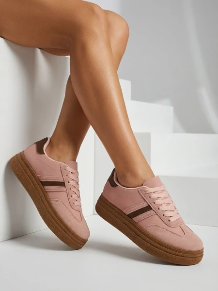 Sneakers Dámské Flora Růžové Ekologické Sportovní na Léto