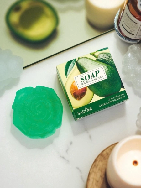 Royalfashion Glycerinové mýdlo ve tvaru květiny Avokádo