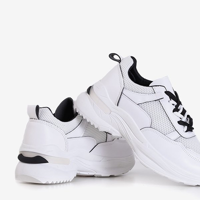 Жіноче біле спортивне взуття з чорними вставками Adira - Взуття