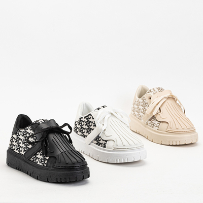 Чорні жіночі кросівки з принтом Ibibis