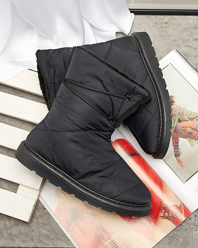 Černé dámské boty a'la snow boots Amirfu- Obuv