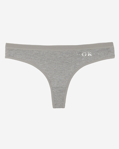 Сірі жіночі одноколірні стрінги Нижня білизна