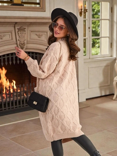 Рояльна мода В'язаний жіночий пончо-світшот