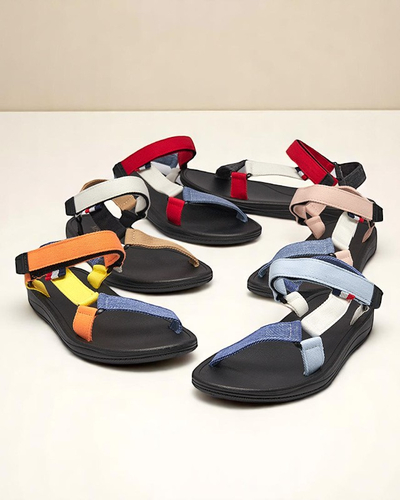 Dámské Sandály Luna Červeno-Černé Syntetické na Léto