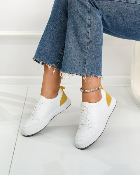 Royalfashion Bílo-žlutá klasická sportovní obuv Colorburst Classics