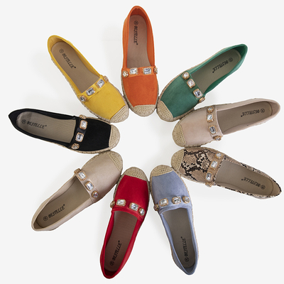 Oranžové dámské espadrilky s krystaly Fenenna - Boty