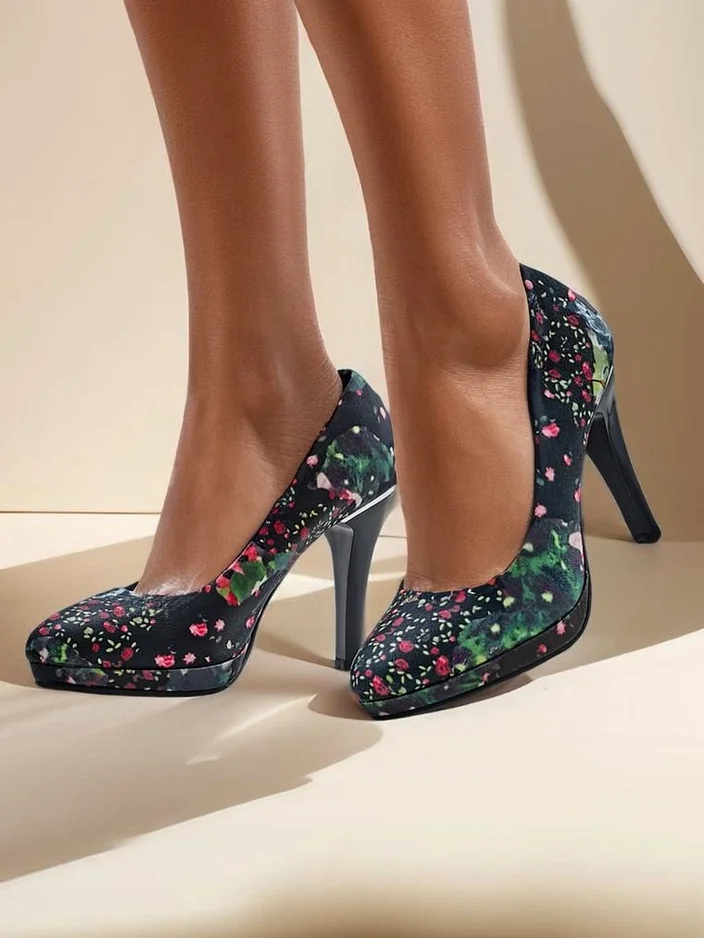 Royalfashion Dámské květinové vysoké podpatky Floweere