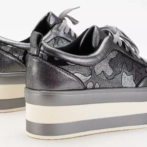 OUTLET Сірі жіночі туфлі на платформі Exira - Взуття