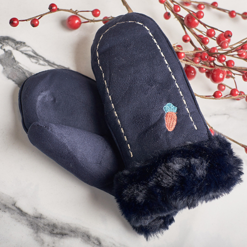 Темно-сині дитячі рукавички