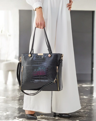 Royalfashion глянцева жіноча сумка з тисненням