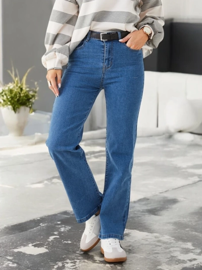Royalfashion Котонові прямі жіночі джинси