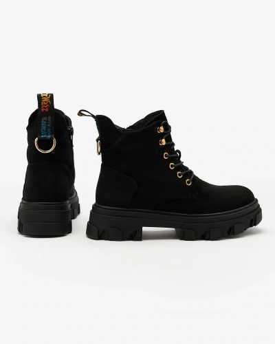 Royalfashion Чорні жіночі утеплені черевики Sedurra trapper