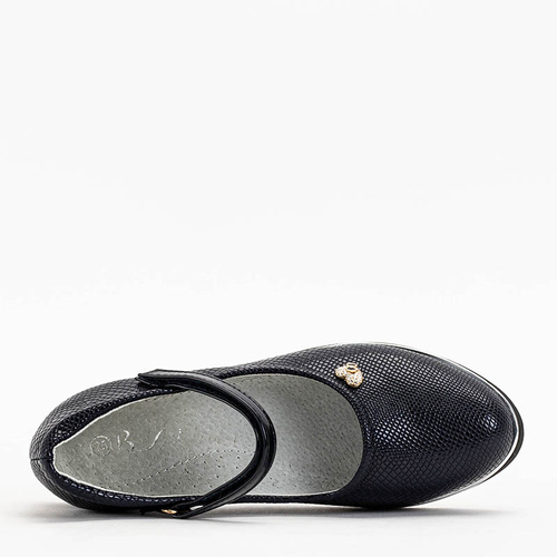 Темно-сині дитячі балетки Doubi