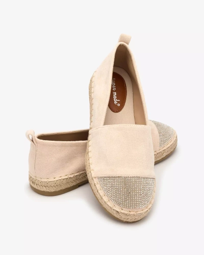 OUTLET Royalfashion Béžové dámské espadrilky se zirkony Iterica