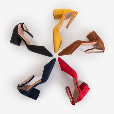 Černé dámské sandály na postu Rumil - obuv