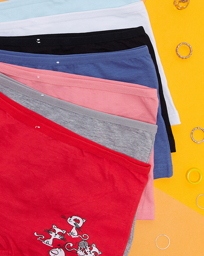 Різнокольорові жіночі боксерки з принтом 7 / уп. РАЗМЕР ПЛЮС - Нижня білизна