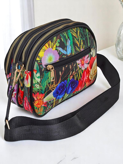 Royalfashion Kwiatowa маленька овальна жіноча сумочка з екокожі