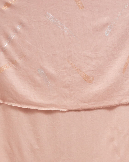 Royalfashion Рожевий жіночий тонкий шарф з блискітками