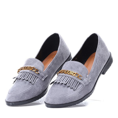 Szare mokasyny Jadoir- Obuwie