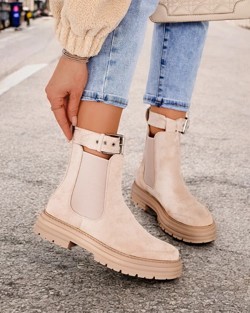 Дамські ботильйони Royalfashion з декоративним ременем Ozzoas