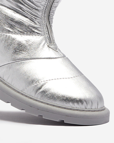 Stříbrné dámské boty a'la snow boots Tirigga- Obuv