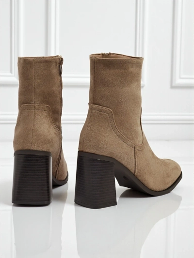 Ботильйони жіночі еко замшеві на підборах-стовпчику Rune Fast