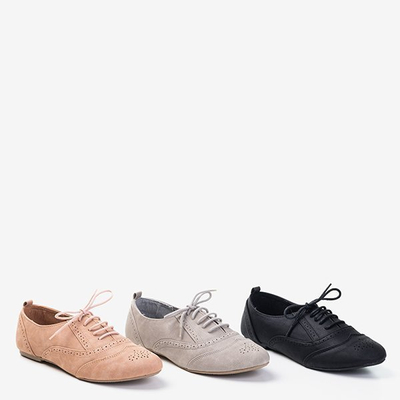 Dámské černé gresiánské prolamované boty - Obuv